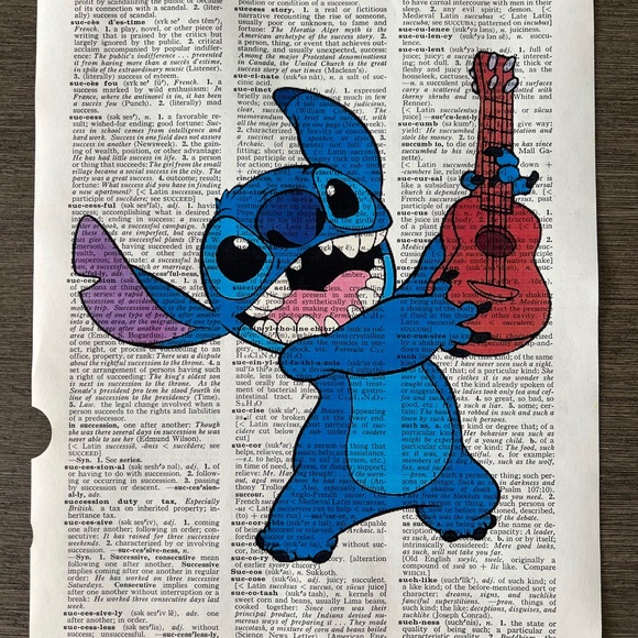 Stitch Themed Dictionary Prints - Set of 4 - Picture 3 of 5